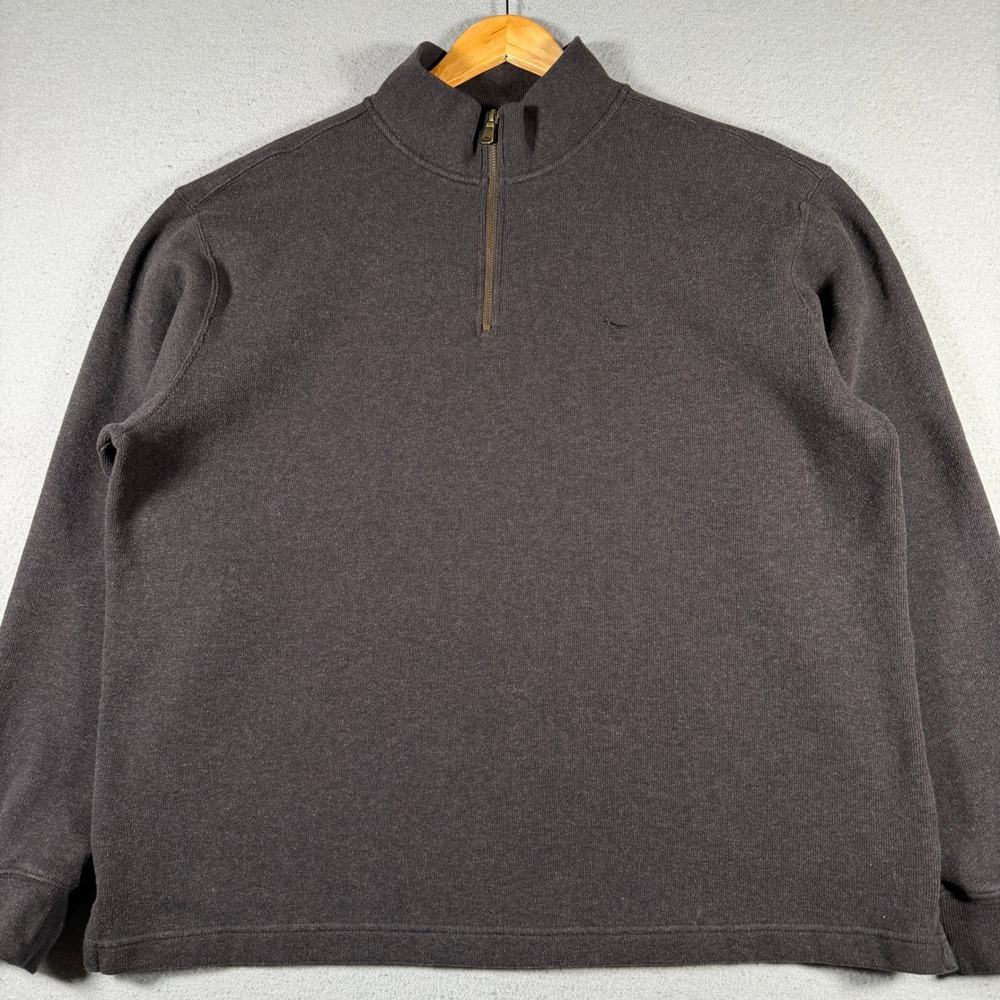 Rodd & Gunn‎ Mens 3XL 1/4 Zip Pullover 100% Australian Cotton Mud Brown SP0280